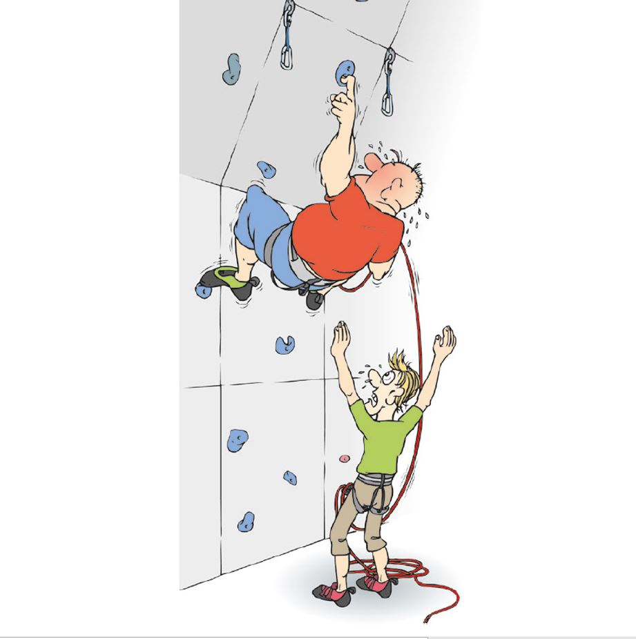 Spotten ist in der Halle oft nicht sinnvoll! Illustration: Georg Sojer